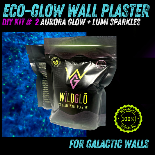 Eco Glow plaster + Aurora Glow Pigment + Lumi Sparkles & trowel kit